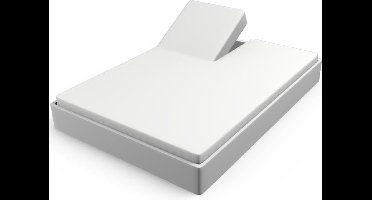Briljant Home Molton Splittopper Hoeslaken - voor topdekmatras met split - 200x210/220 - Matrasbeschermer - 100% katoen - Wit