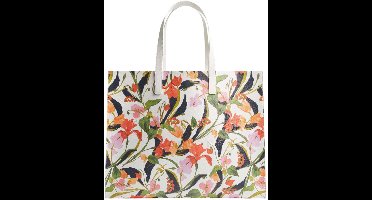 Ted Baker Shopper Schoudertas Florish Floral Printed Extra Large Icon Bag Cream Crème Kleurrijke