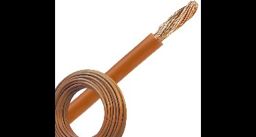 Aansluitdraad 6 mm2 bruin per 5 meter