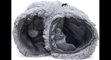 Beeztees Kitten Nona - Kattentunnel - Grijs - 90x25x25 cm