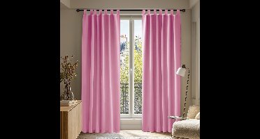 Boraboi ® Stijlvolle Thermische Lichtondoorlatende Gordijnen voor Slaapkamer en Woonkamer - Set van 2, 280 x 140 cm, Roze