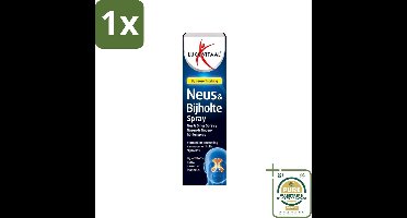 1 x Lucovitaal - Neusspray - Neus & Bijholte Spray - Bij Neusontsteking - 10 ml- Neusverstopping - Verkoudheid - Neusontsteking - Neusspray - Zeezout