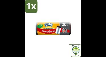 1 x Swirl – Pedaalemmerzakken – 20 L – Fixeerband – 15 zakken - Emmerzak - Emmerzak 20 L - Emmerzak Met Fixeerband - Emmerzak Met Elastische Band - Emmerzak Waterdicht