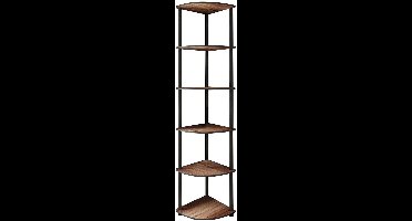 Skye Decor, Boekenkast, Bookcase 6 Corner - Walnut, MDF, Walnoot, 34 x 34 x 173 cm