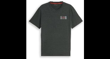 Tom Tailor - T-shirt met logoprint - Maat M - Darkest Olive