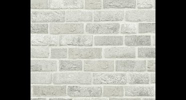 BAKSTENEN BEHANG - Grijs Wit - AS Creation Trendwall
