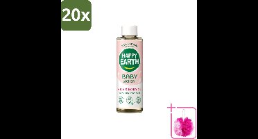 20 x Happy Earth – Face & Body Oil – 100% Natuurlijk Baby & Kids – 150 ml - Bulkverpakking - Babyolie - Douchemop - Gezichtsolie