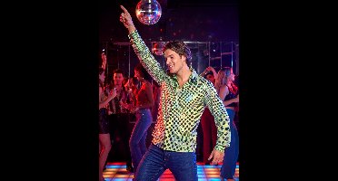 Overhemd Disco - Heren Blouse - Disco 80/90 - Hippie - Carnaval - Verkleedkleding - Groen - Maat M