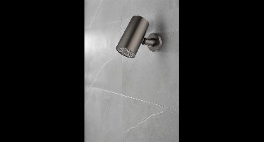 Wiesbaden UniMatch Beam Hoofddouche - 1 Stand met Muurbevestiging - Rond - Gunmetal PVD