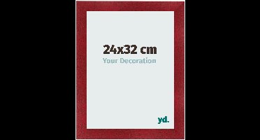 Your Decoration - Fotolijst 24x32 cm - MDF - Wijnrood Geveegd - Pisa