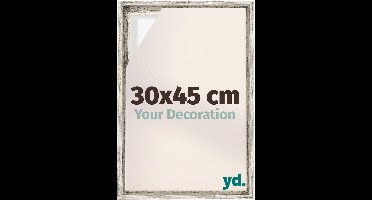 yd, Baklijst 30x45 cm Wit Vintage - Lijst voor Canvasdoek - MDF Lyon