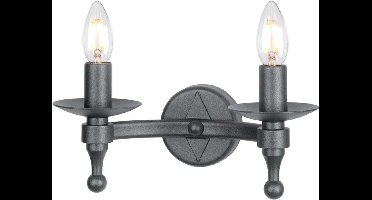 Elstead Lighting LED Wandlamp Warwick | 2X E14 Max 60W | Graphite Black
