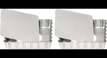 Patisse Taartvorm - 3x stuks - mini - vierkant - 10 cm - quiche bakvorm