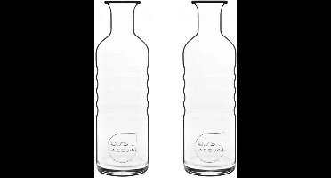 4x Glazen water karaffen van 750 ml Optima- Sapkannen/waterkannen/schenkkannen