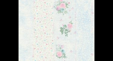 ROMANTISCHE BLOEMEN BEHANG - Blauw Meerkleurig Metallic - AS Creation DJOOZ 2