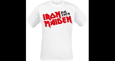 Iron Maiden Est. 1975 Heren T-shirt - wit - 4XL