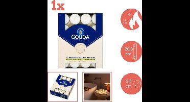 Gouda - Waxinelicht - 60 stuks per verpakking - Doos - Voordeelverpakking - 60 stuks - 1 verpakkingen
