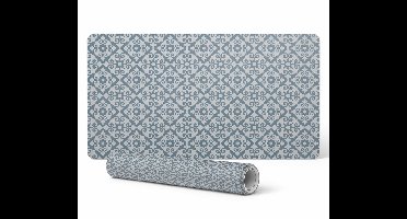 Bureauonderlegger voor grafisch ontwerpers en vormgevers, bloemenmotief, 120x60 cm
