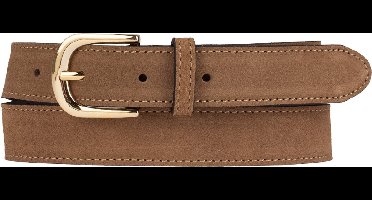 Petrol Industries Dames - Leren riem - Verstelbaar - Taupe - 95cm