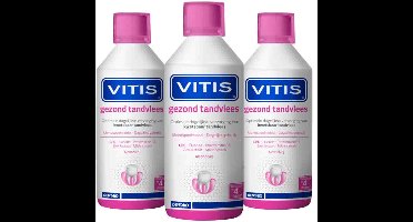 Vitis Mondwater Gezond Tandvlees - 3 x 500 ml - Voordeelverpakking