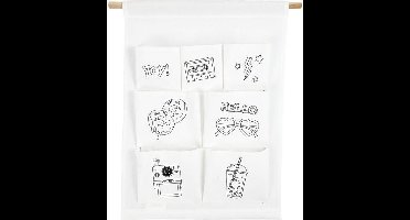 Hangende Organizer, H: 46 cm, B: 34 cm, 145 gr, wit, 1 stuk