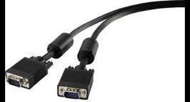 Renkforce RF-4212501 VGA-kabel VGA Aansluitkabel VGA-stekker 15-polig, VGA-stekker 15-polig 5.00 m Zwart Met Ferrietker
