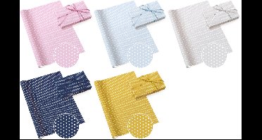 PAW - 5 Rollen Cadeaupapier 70 x 200 cm - Stippen