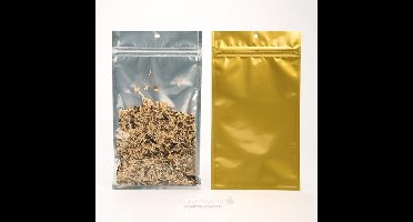 Gripzakken Transparant/Goud 10x16,5cm (100 stuks)