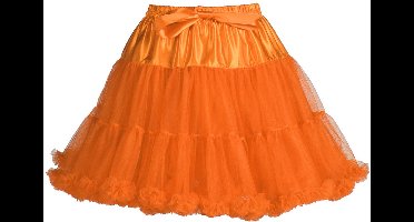 Petticoat Cabaret - met Strik - Neon Oranje - Carnavalskleding - Volwassenen - Dames - One Size