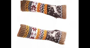 Scoby - Polswarmers - Lange Handschoenen - Armwarmers - Kerst Handschoenen - Fingerless Gloves - One Size