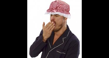 Widmann Slaapmuts - rood/wit - volwassenen - gestreept - verkleedmuts slaapmutsen - Carnaval