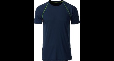 James and Nicholson - Heren Sportshirt (Navy/Geel)