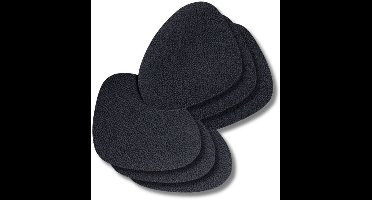 Cookinglife Onderzetters - Onderzetters voor Glazen - Vegan Leer - Dubbelzijdig - Coasters - Zwart - 13 x 11 cm 6 Stuks