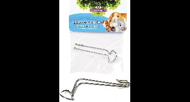 ESVE Liksteenhouder - Kooiaccessoire - 8 x 2 x 1,5 cm - RVS