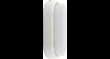 Groenovatie LED Wandlamp - 18W - Ovaal - 230x105x55 mm - Waterdicht IP54 - Warm Wit - Wit