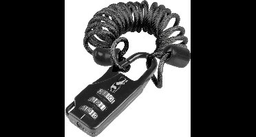 M-wave Spiraalslot Pd 3l Met Beveiligingscode 1200 X 3 Mm Zwart