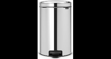 Brabantia NewIcon Prullenbak - 20 liter - Brilliant Steel - met Metalen binnenemmer