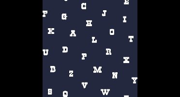 Kingsly letters marineblauw/wit