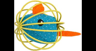 Flamingo - Kattenspeelgoed Muis in Bal Rio - Blauw - 6 x 6 x 6 cm