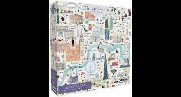 Gibsons - Map of London (door Josie Shenoy) - 1000 stukjes 49×68cm (b×h) - Legpuzzel voor volwassenen
