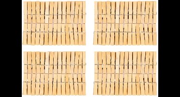 Bellatio design Wasknijpers - 240x stuks - hout - knijpers