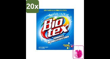 20 x Biotex - Voorwas & Waskrachtversterker - Waspoeder - Witte en Gekleurde Was - 50 Wasbeurten - Bulkverpakking - Waspoeder - Douchemop - Wasmiddel