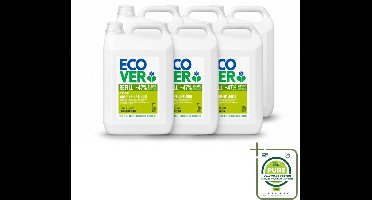 6 x Ecover - Afwasmiddel - Citroen & Aloë Vera - 5 liter - Grootverpakking - Vaatwasstrips - Afwasmiddel Citroen Aloë Vera - Plantaardig Afwasmiddel - Duurzaam Afwassen - Zero Waste Afwasmiddel - Biologisch Afbreekbaar