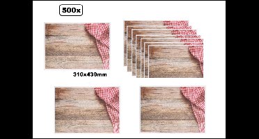 500x Placemats papier Apres ski Rustic Alps - place mate diner restaurant eten Alpen boerenbont apres ski placemate