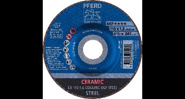 PFERD TOOLS DSS EH 115-1,6 CERAMIC SGP STEEL