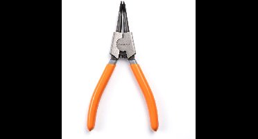 Gebogen Borgringtang - 17 cm - Staal - Veermechanisme - Ergonomische Antislip PVC Handgreep - Tip Ø2 x 4 mm - Voor Interne En Externe Ringen - 1 Stuk [10308]