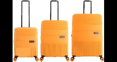 Discovery Trails Harde Koffer set / Trolley set / Reiskoffer set - (S/M/L) - Oranje - Oranje / Set