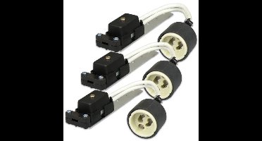 Nova GU10 fitting met beugel voor spotjes 3 stuks
