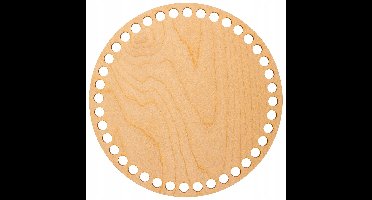 Houten Makrame Bodem Rond 20cm - Eco Vriendelijk & Ambachtelijk