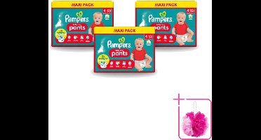 3 x Pampers - Baby-Dry Pants - Luierbroekjes - Maat 4 (9-15 kg) - Extra Droog - 90 Luiers - Bulkverpakking - Baby luier - Douchemop - Droge luier